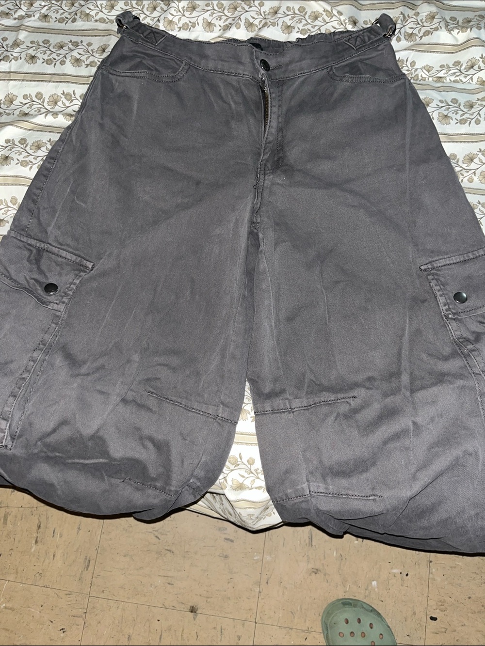 Gray Cargo Pants - Comfortable Utility Style